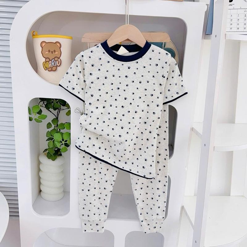 Big size 6-10 years old cotton terno Tshirt ang pajama sleepwear set for kids