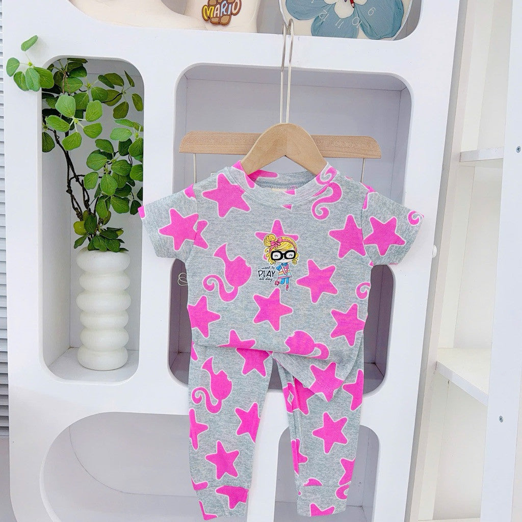 Cotton Terno T-shirt and Pajama sleepwear set for 1-5 years old