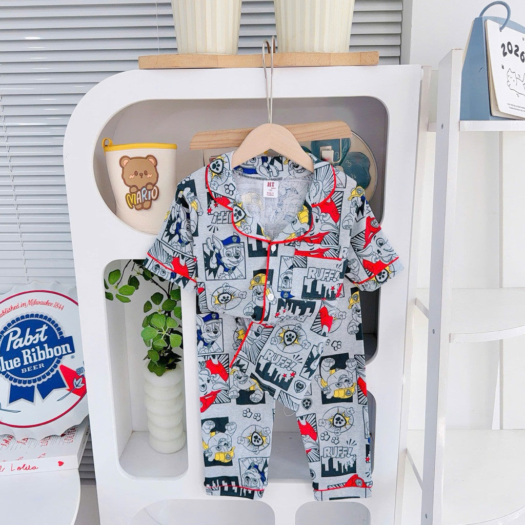 Cotton Terno Polo and pajama sleepwear set for 6-10 years old