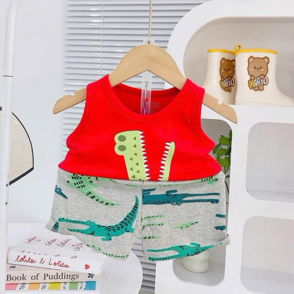 Cotton Terno Sando and Shorts set for 1-5 years old