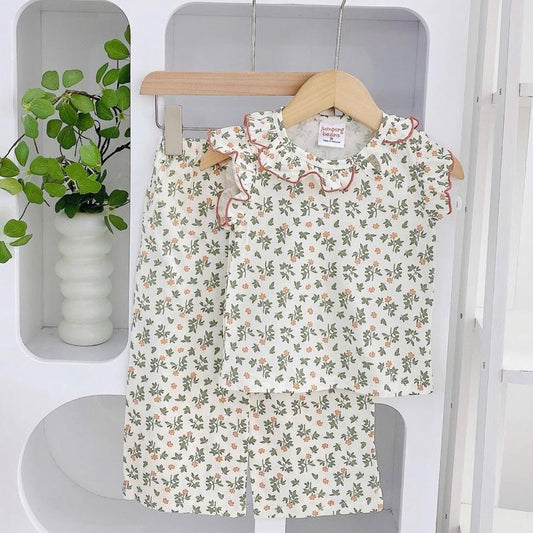 OOTD Cotton Terno Top and wide-leg set for 1-5 years old
