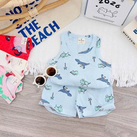 Cotton Terno Sando and Shorts set for kids 1-5 years old III