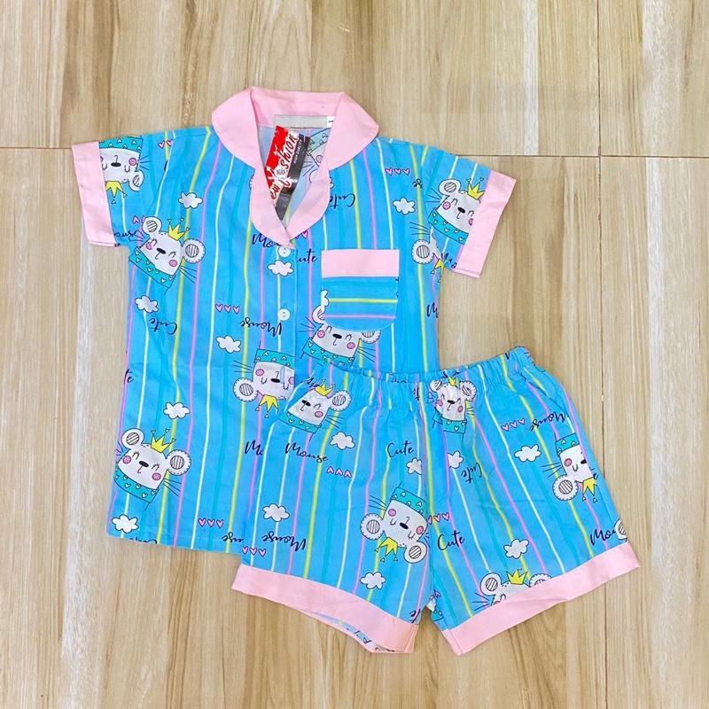 Polo and Shorts sleepwear set for 1-8 years old
