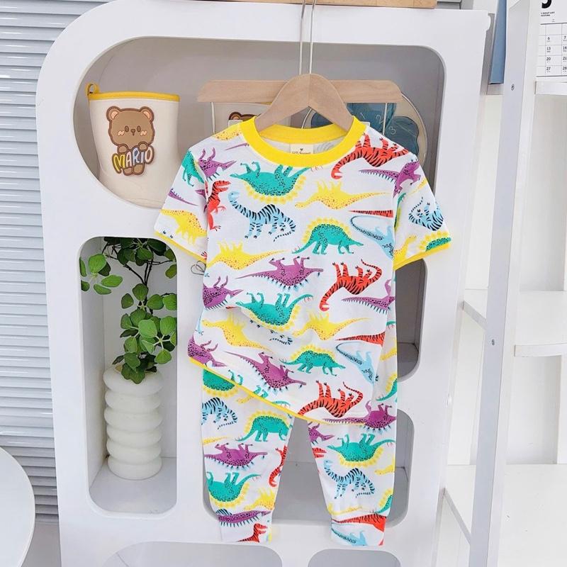Big size 6-10 years old cotton terno Tshirt ang pajama sleepwear set for kids