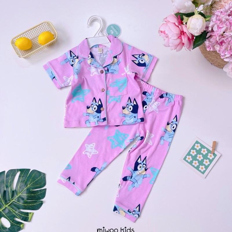 Miwoo Cotton Terno Polo and Pajama Sleepwear set for 1-5 y/o