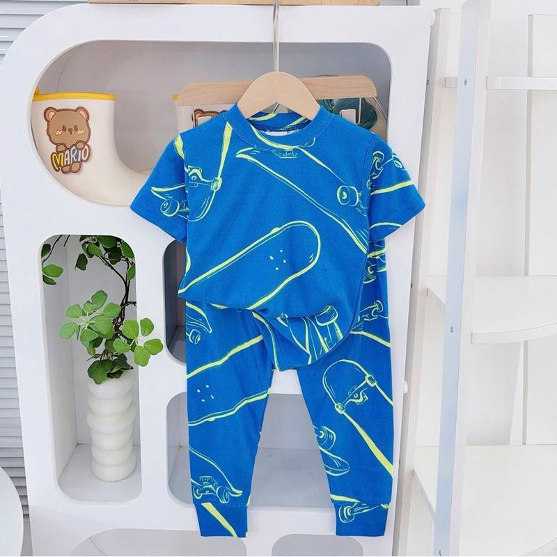 Big size 6-10 years old cotton terno Tshirt ang pajama sleepwear set for kids