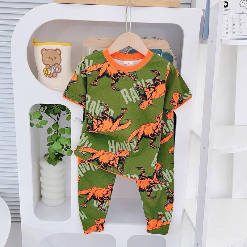 Big size 6-10 years old cotton terno Tshirt ang pajama sleepwear set for kids