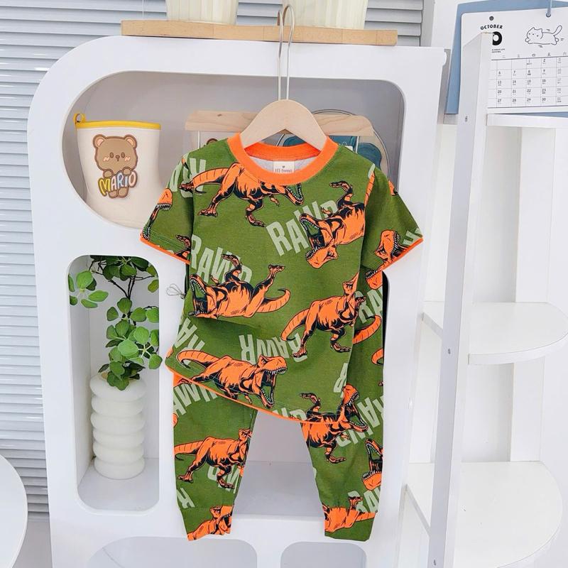 Big size 6-10 years old cotton terno Tshirt ang pajama sleepwear set for kids