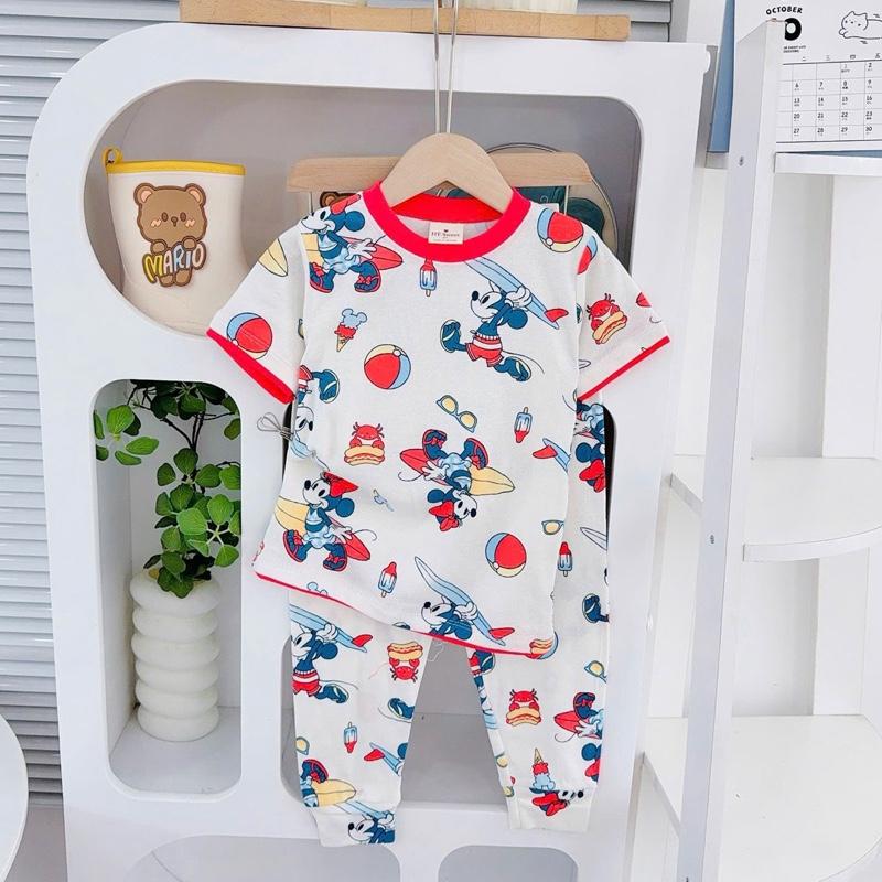 Big size 6-10 years old cotton terno Tshirt ang pajama sleepwear set for kids
