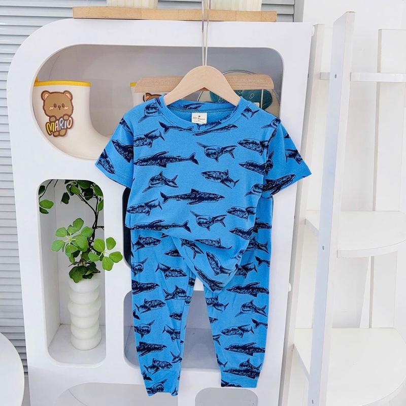 Big size 6-10 years old cotton terno Tshirt ang pajama sleepwear set for kids