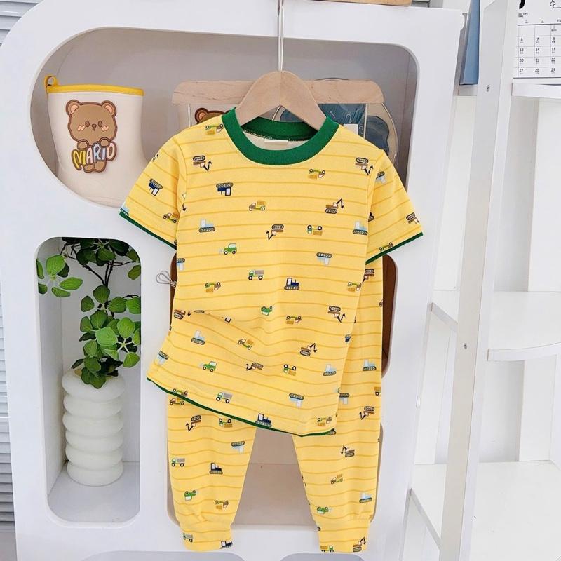 Big size 6-10 years old cotton terno Tshirt ang pajama sleepwear set for kids