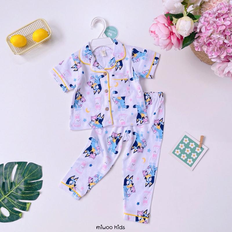 Miwoo Cotton Terno Polo and Pajama Sleepwear set for 1-5 y/o
