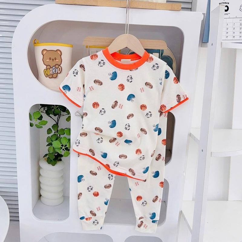 Big size 6-10 years old cotton terno Tshirt ang pajama sleepwear set for kids