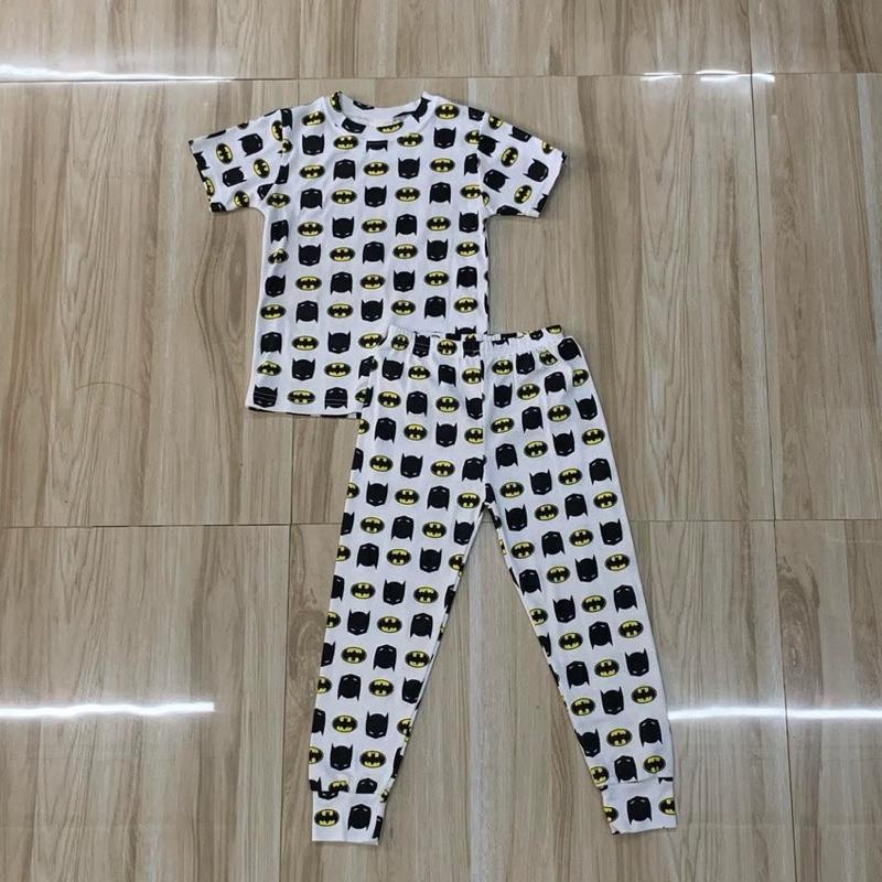 Big size 6-10 years old cotton terno Tshirt ang pajama sleepwear set for kids