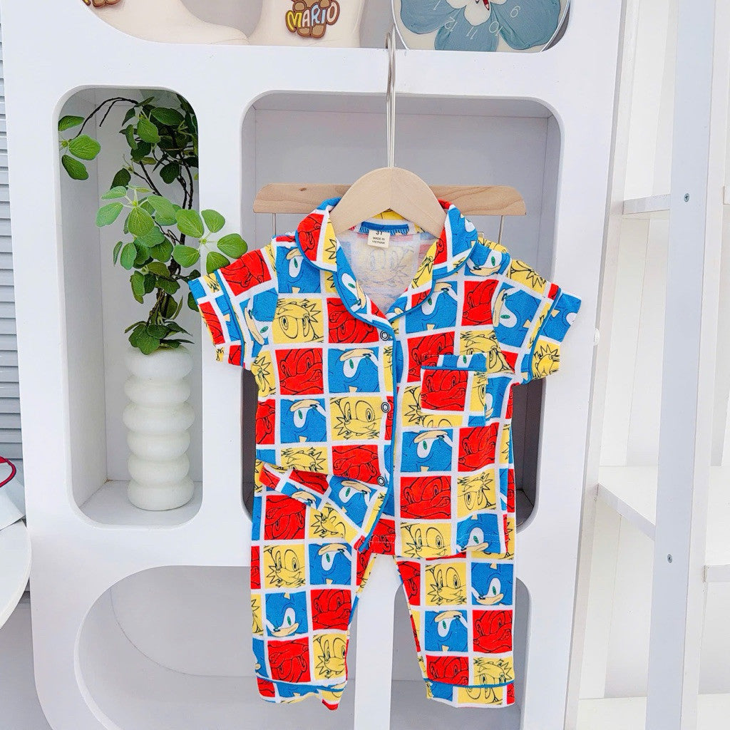 1-5 years old Cotton Terno Polo and Pajama Sleepwear set for kids II