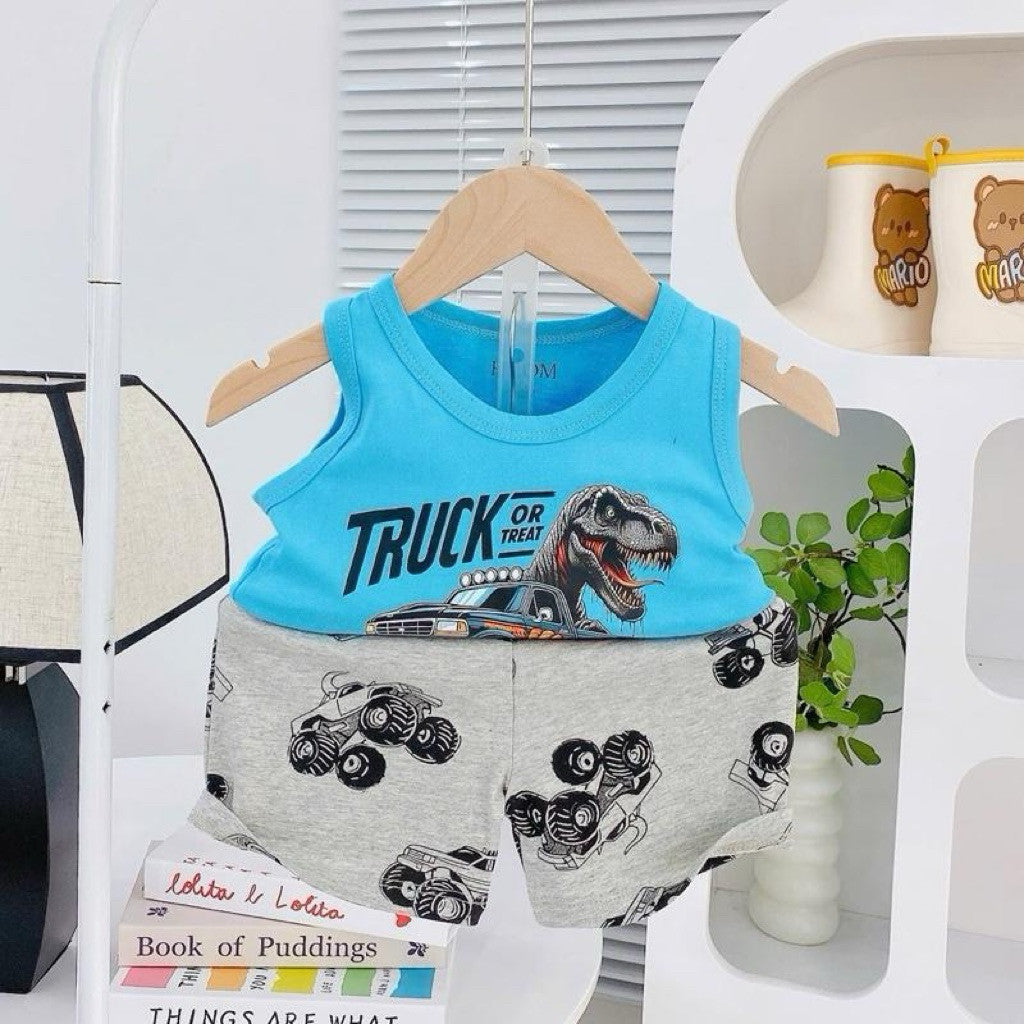 Cotton Terno Sando and Shorts set for 1-5 years old