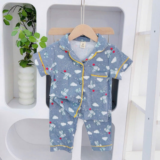 1-5 years old Cotton Terno Polo and Pajama Sleepwear set for kids II