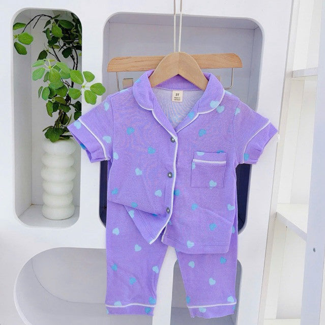 1-5 years old Cotton Terno Polo and Pajama sleepwear set for kids