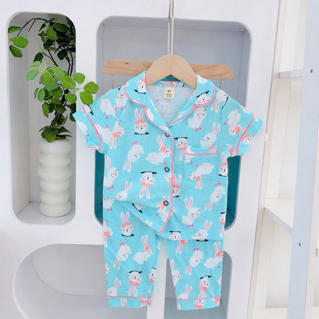 1-5 years old Cotton Terno Polo and Pajama sleepwear set for kids