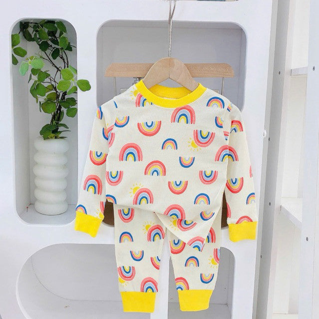 Cotton terno longsleeves polo and pajama sleepwear set for 1-5 years old