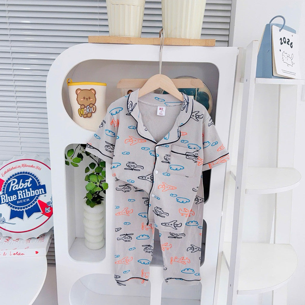 Cotton Terno Polo and pajama sleepwear set for 6-10 years old
