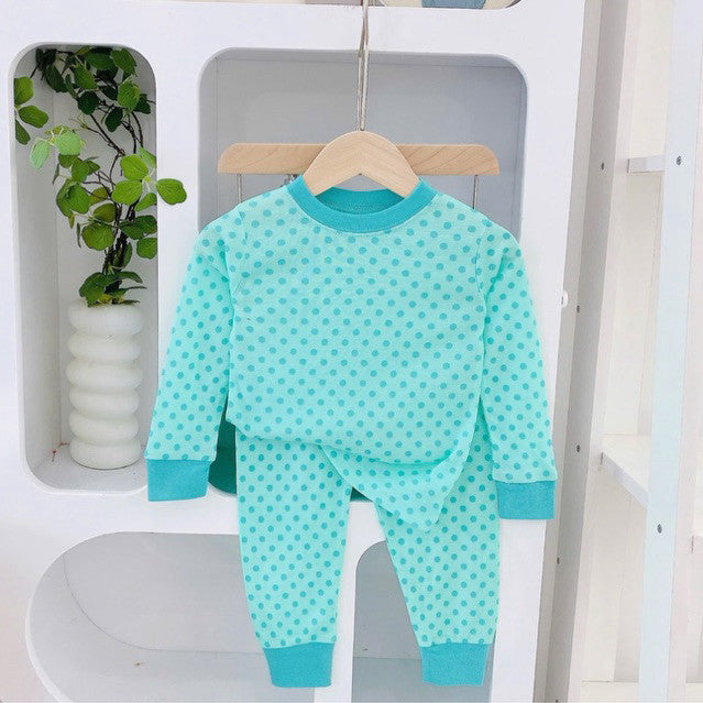 Cotton terno longsleeves polo and pajama sleepwear set for 1-5 years old