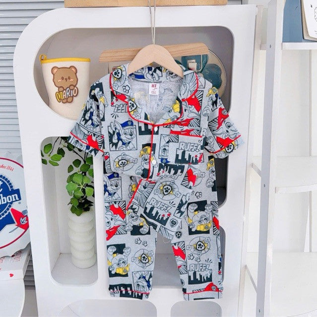 Cotton Terno Polo and pajama sleepwear set for 6-10 years old