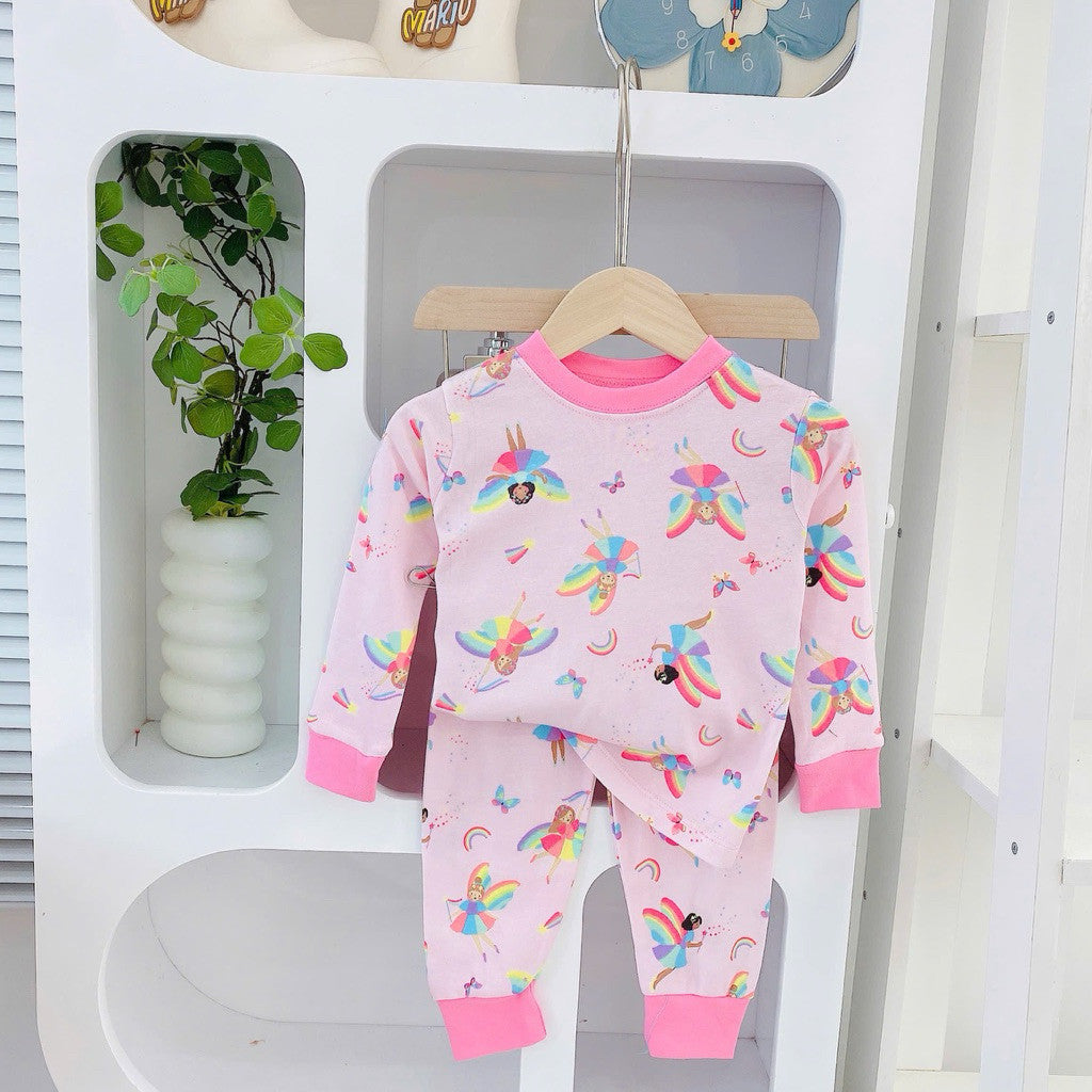 Cotton terno longsleeves polo and pajama sleepwear set for 1-5 years old