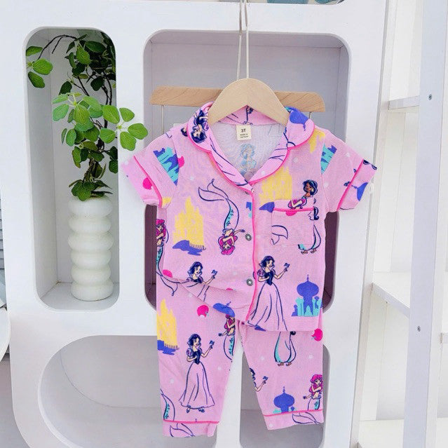 1-5 years old Cotton Terno Polo and Pajama sleepwear set for kids