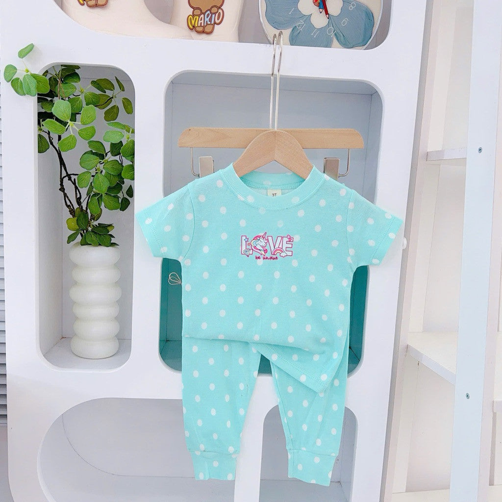 Cotton Terno T-shirt and Pajama sleepwear set for 1-5 years old
