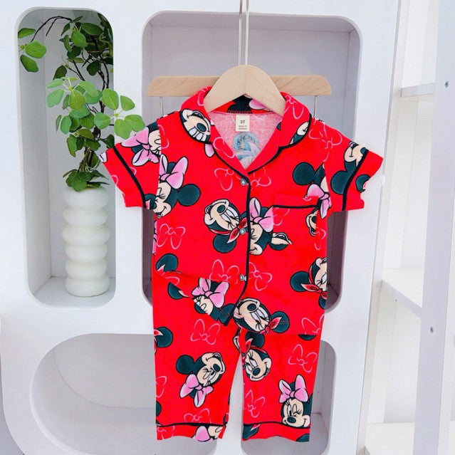 1-5 years old Cotton Terno Polo and Pajama sleepwear set for kids