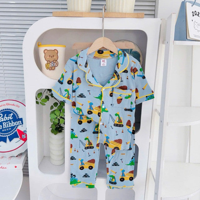 Cotton Terno Polo and pajama sleepwear set for 6-10 years old