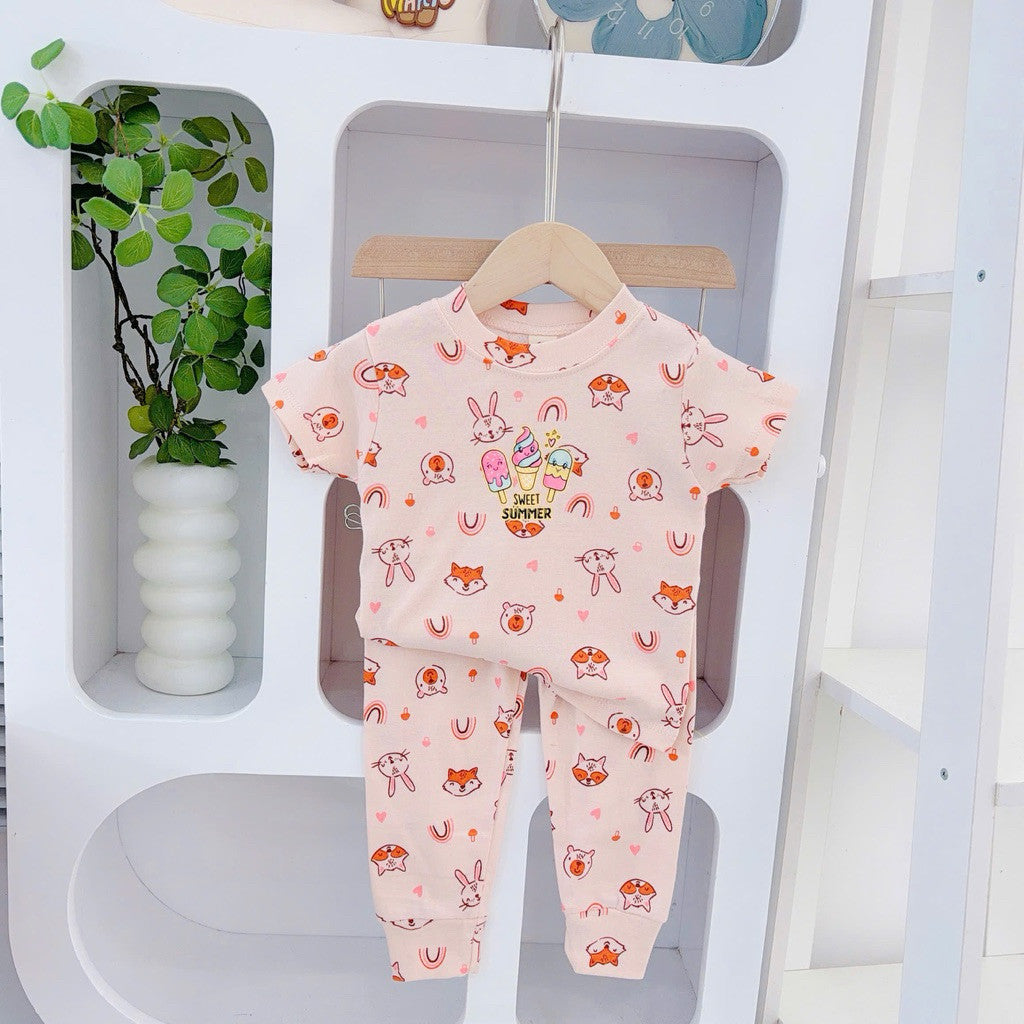 Cotton Terno T-shirt and Pajama sleepwear set for 1-5 years old