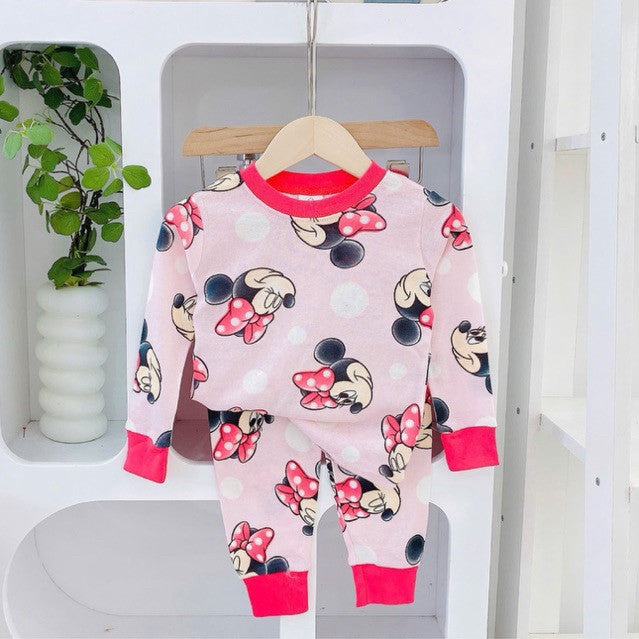 Cotton terno longsleeves polo and pajama sleepwear set for 1-5 years old