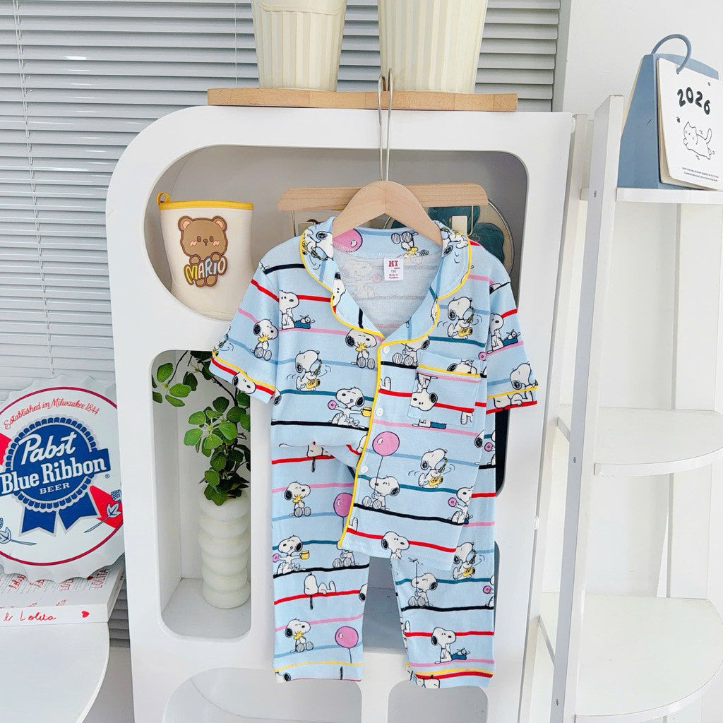 Cotton Terno Polo and pajama sleepwear set for 6-10 years old