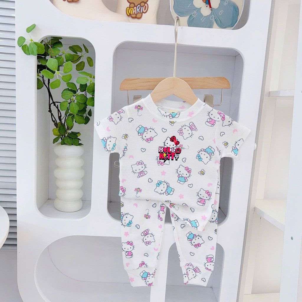 Cotton Terno T-shirt and Pajama sleepwear set for 1-5 years old