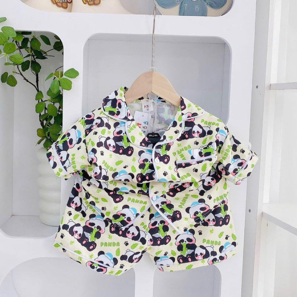 HT Terno Polo and Shorts sleepwear set for 1-6 years old