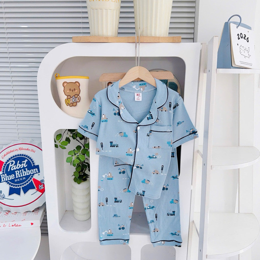 Cotton Terno Polo and pajama sleepwear set for 6-10 years old
