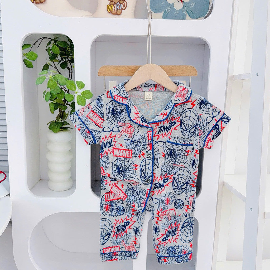 1-5 years old Cotton Terno Polo and Pajama Sleepwear set for kids II