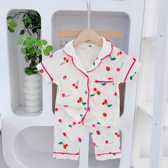 1-5 years old Cotton Terno Polo and Pajama sleepwear set for kids