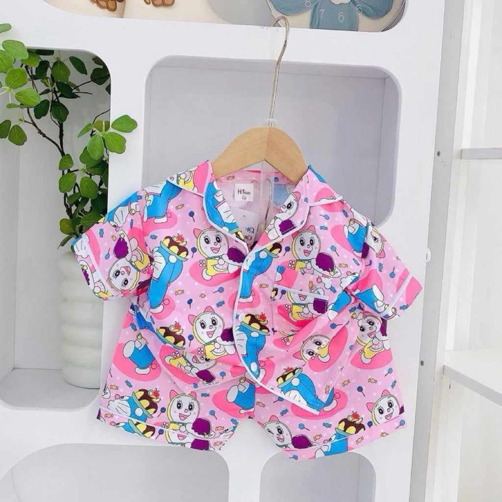 HT Terno Polo and Shorts sleepwear set for 1-6 years old
