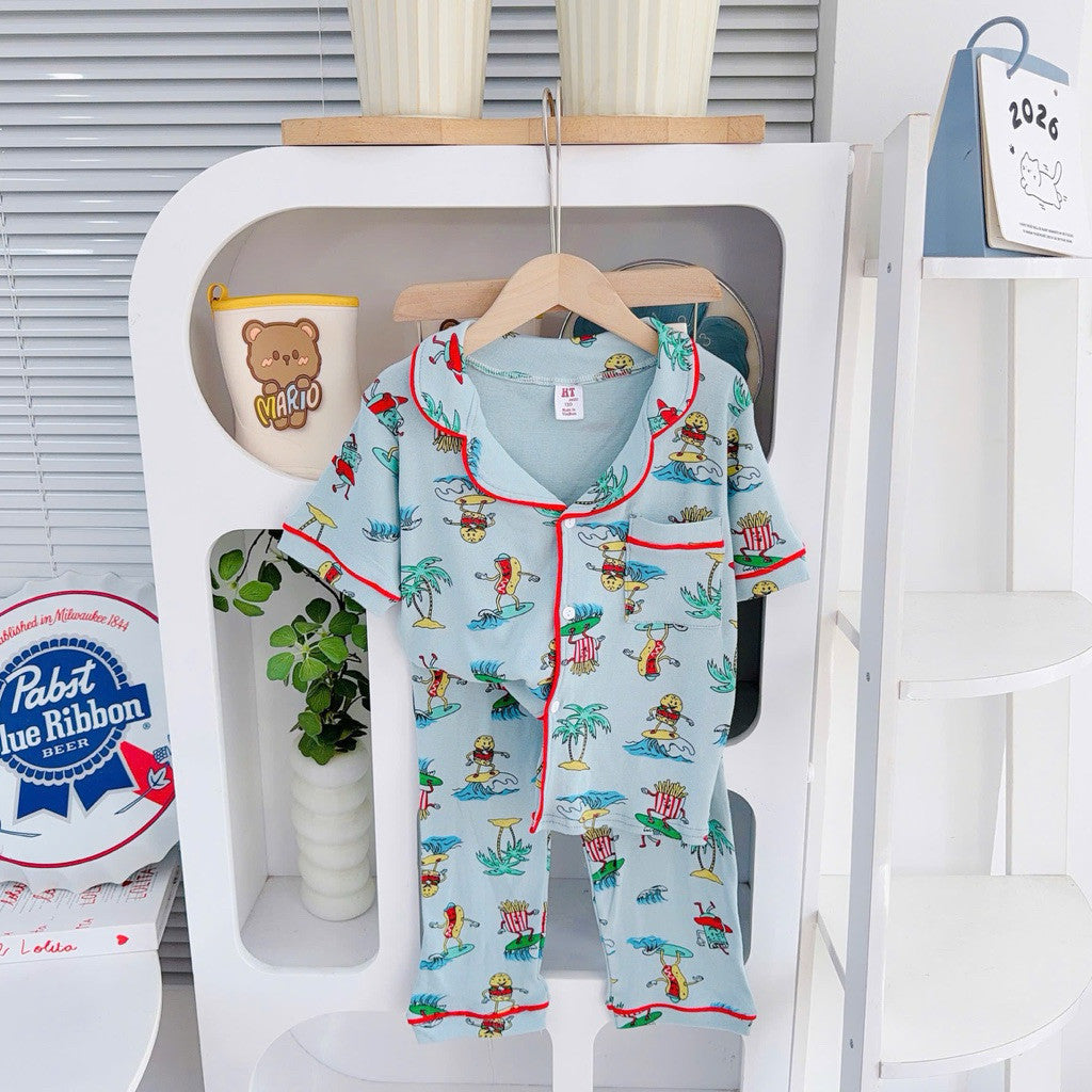 Cotton Terno Polo and pajama sleepwear set for 6-10 years old