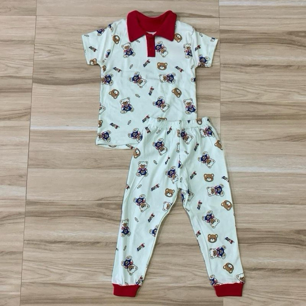OOTD Cotton terno polo and pajama set for 1-6 years old