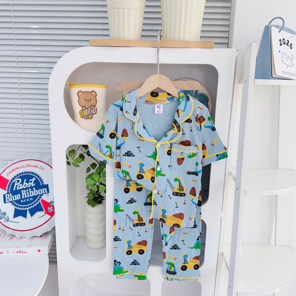 Cotton Terno Polo and pajama sleepwear set for 6-10 years old