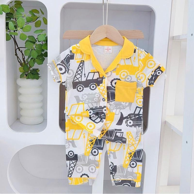 1-5 years old Cotton Terno Polo and Pajama Sleepwear set for kids II