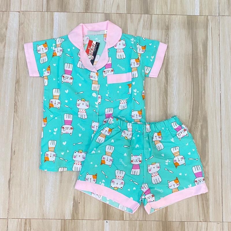 Polo and Shorts sleepwear set for 1-8 years old