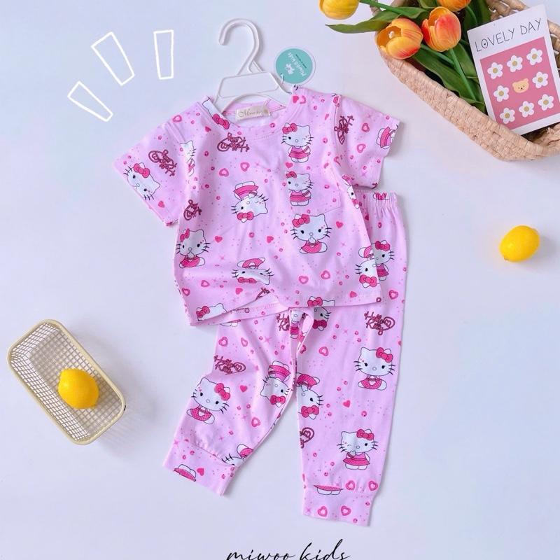 Miwoo Cotton Terno Tshirt with pocket and Pajama sleepwear Set for 1-5 years old