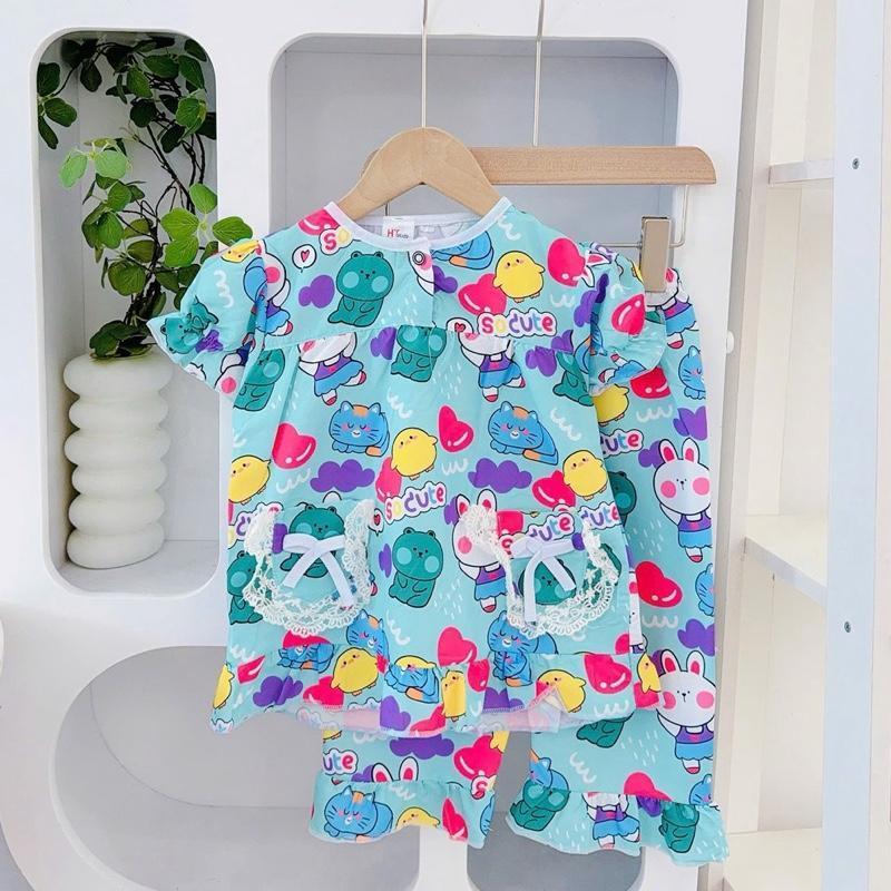 HT Terno Ribbon Set Pajama Sleepwear set for 1-5 years old
