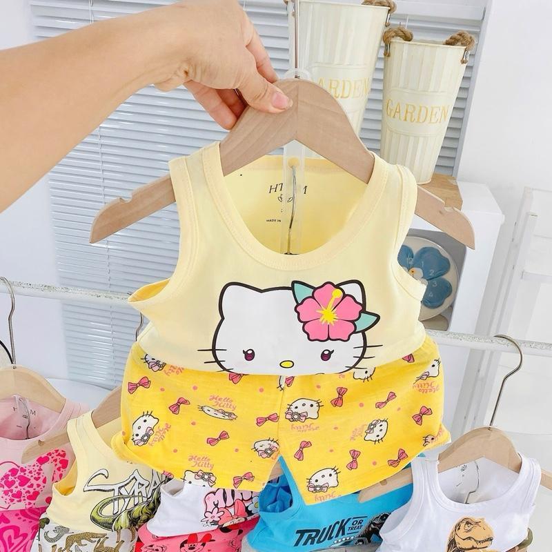 Cotton Terno Sando and Shorts set for 1-5 years old