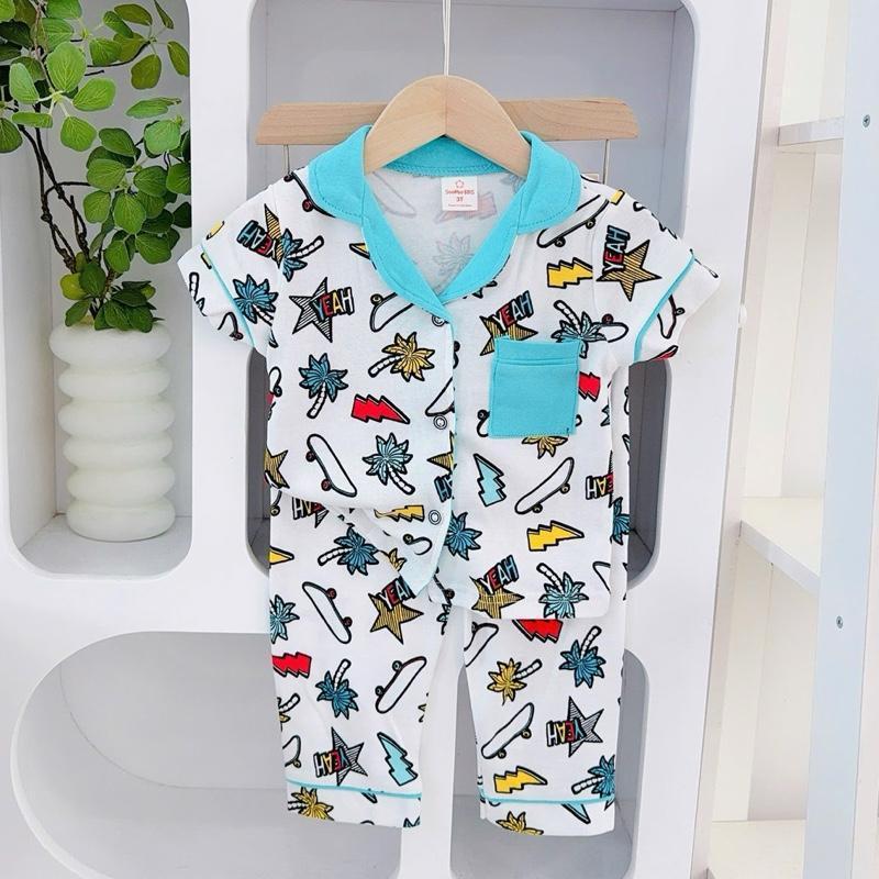 1-5 years old Cotton Terno Polo and Pajama Sleepwear set for kids II